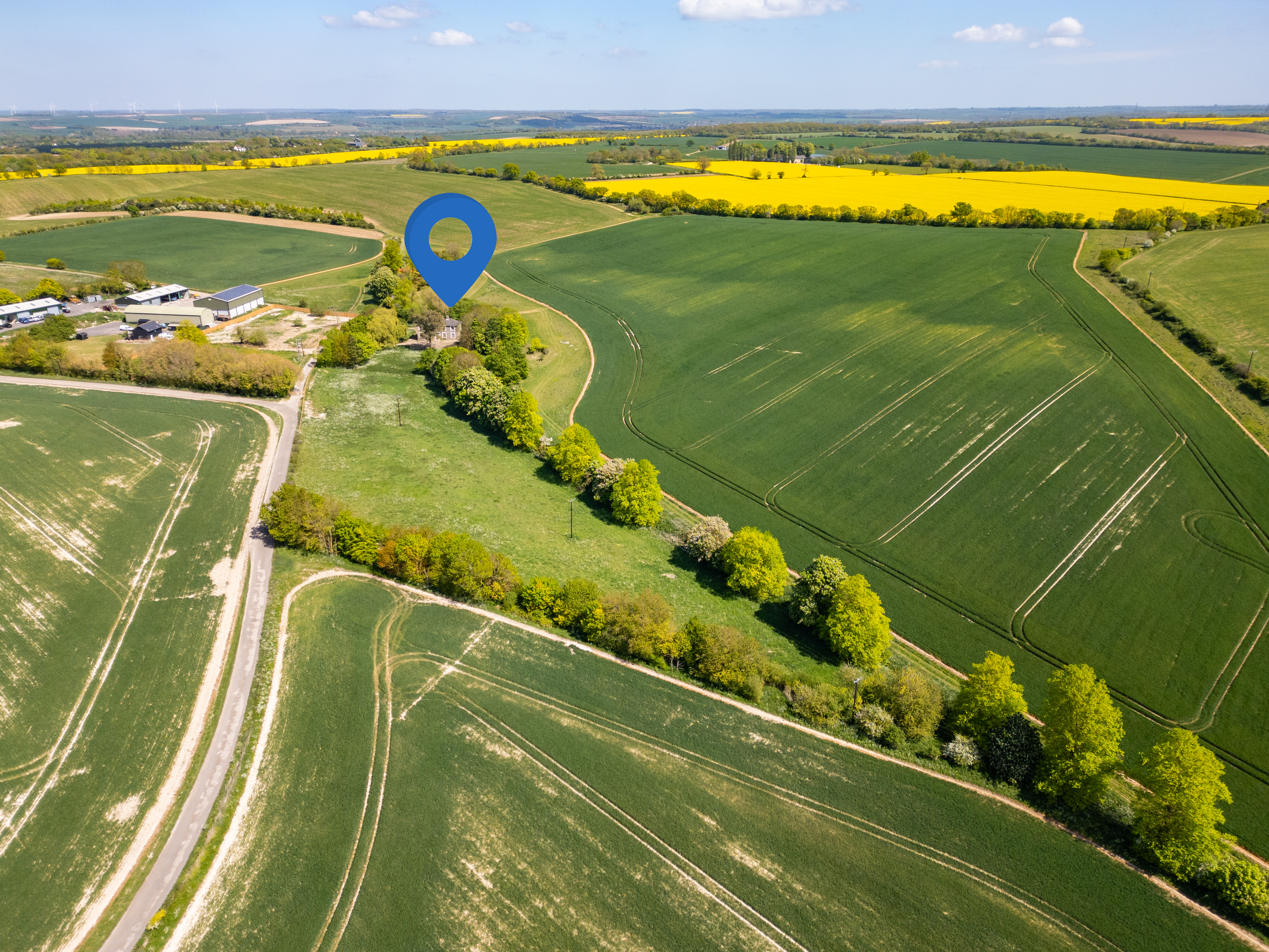Aerial view of Field Farm House 1